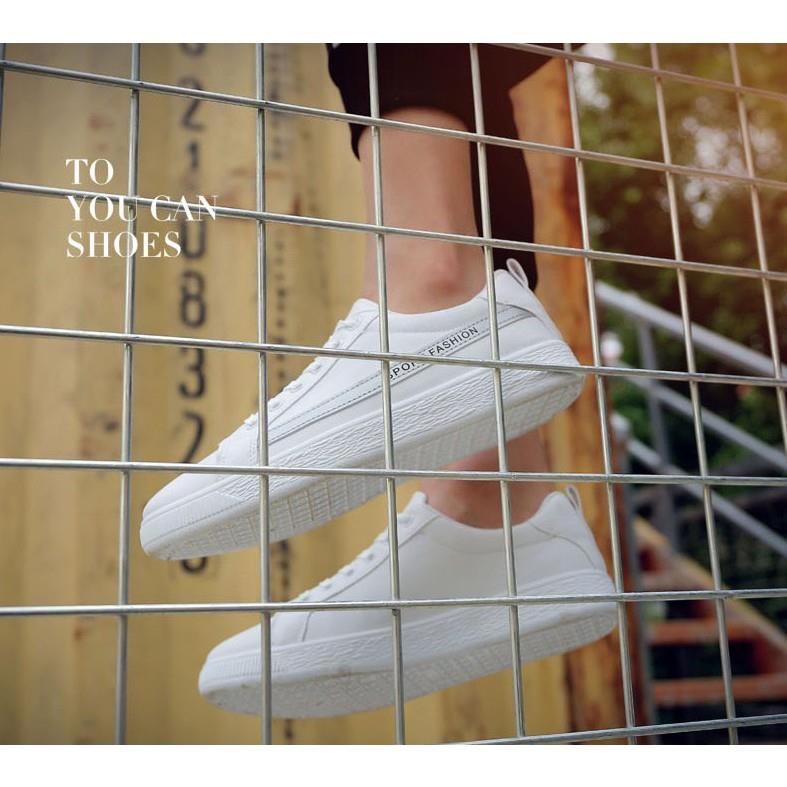 🔜 Giày Thể Thao Sneaker Da Nam G4 SPORT FASHION ( TRẮNG KẺ XÁM  ) Mẫu mới Hot Trend phong cách Korea