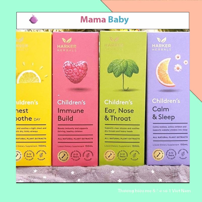 Siro thảo dược Harker Herbals xanh lá hông NewZealand 100ml và 150ml các loại cho bé Mamababy
