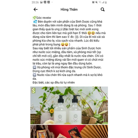 Nước Rửa Chén Bát Hữu Cơ 8 Thơm Sinh Dược - KHÔNG HÓA CHẤT, SẠCH, AN TOÀN, THÂN THIỆN MÔI TRƯỜNG