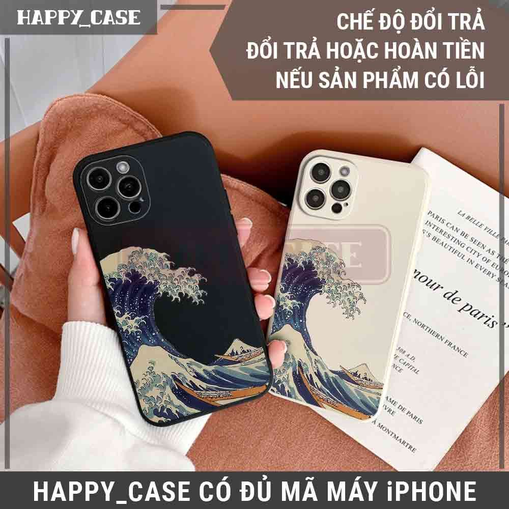 Ốp iPhone SN2195 Hình Sóng Nhật Chống Sốc iPhone Happy Case