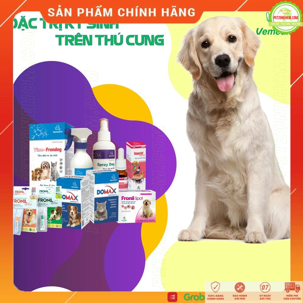 Nhỏ gáy Fronil-extra 10-20kg [ FREESHIP ] Vemedim diệt ve,rận cao cấp cho chó từ 10kg-20kg, hộp 3 tuýp 1.34ml (nhãn cam)