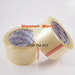Băng keo trong, vàng đục 100 yard, nặng 1 kg, 1 lốc