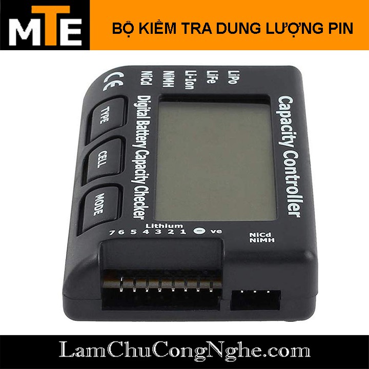 Bộ kiểm tra dung lượng pin LiPo / LiFe / Li-Ion / NiMH / NiCd kỹ thuật số CellMeter 7