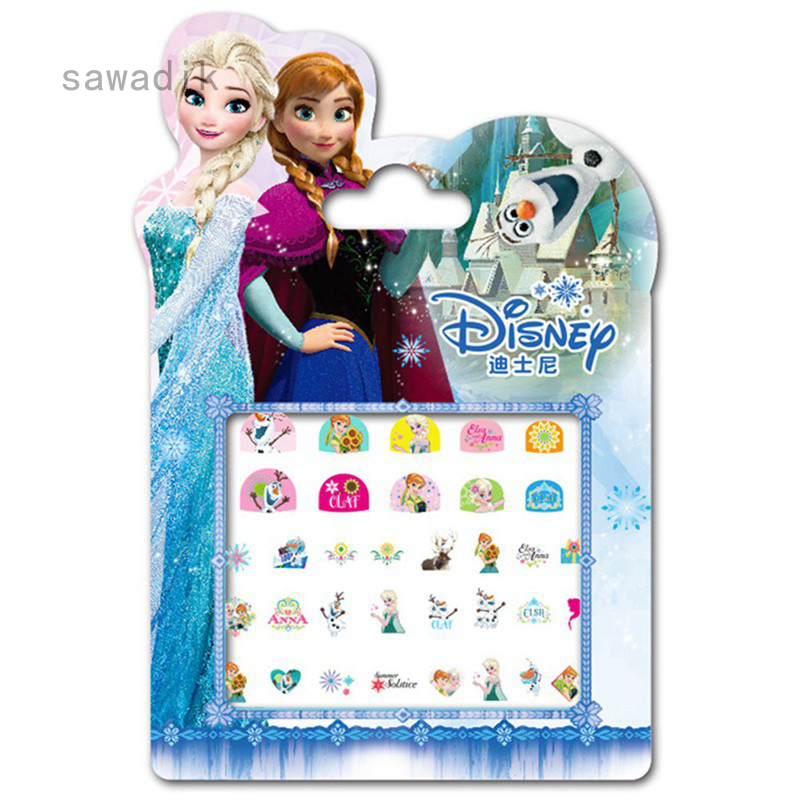 Miếng Dán Móng Tay Hình Công Chúa Elsa Và Anna Trong Phim Hoạt Hình Frozen