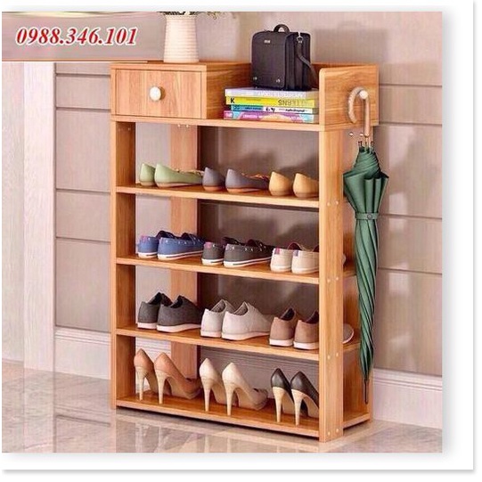 KỆ ĐỰNG GIÀY DÉP GỖ 5 TẦNG (GIÁ RẺ)