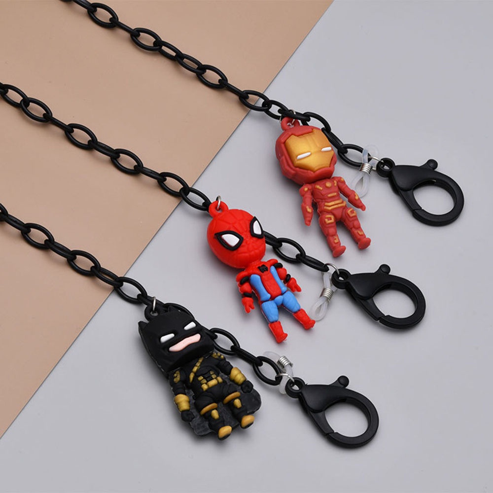 Dây Đeo Mắt Kính Họa Tiết Hoạt Hình Marvel Spiderman Captain America Siêu Anh Hùng