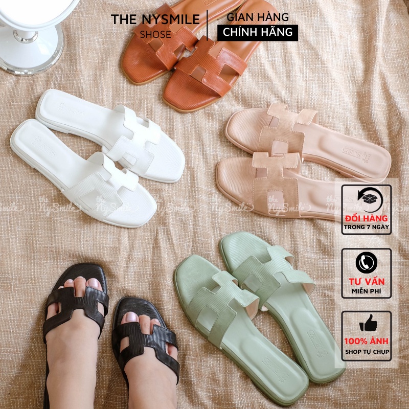 Dép chữ H da sọc- THENYSMILE -  AGUS