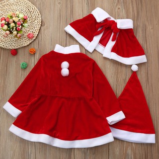 Bộ Đầm + Nón Hóa Trang Giáng Sinh Cho Bé Gái