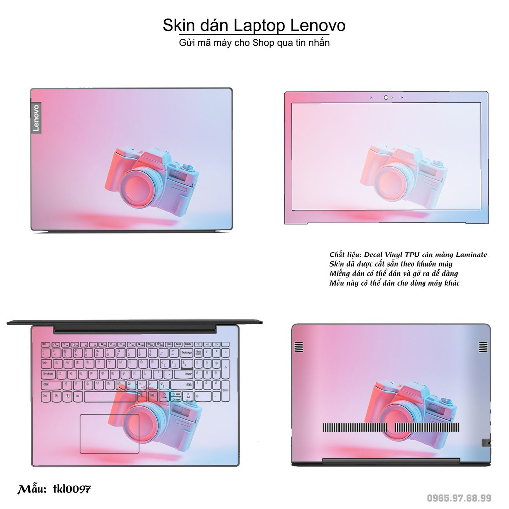 [SIÊU HOT]  Dán decal cho các dòng Laptop Lenovo in nhiều mẫu cực đẹp full 4 mặt