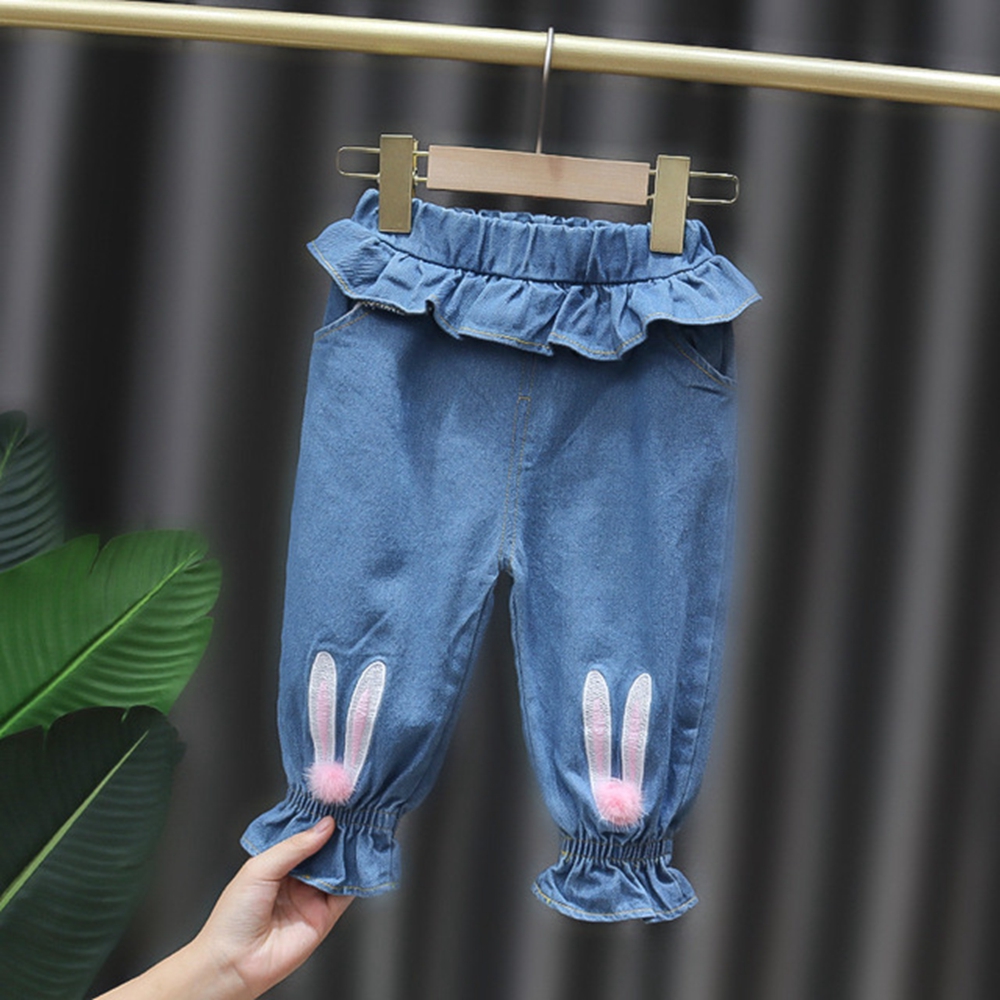 Quần Jean Denim Phong Cách Hàn Quốc Cho Bé Gái