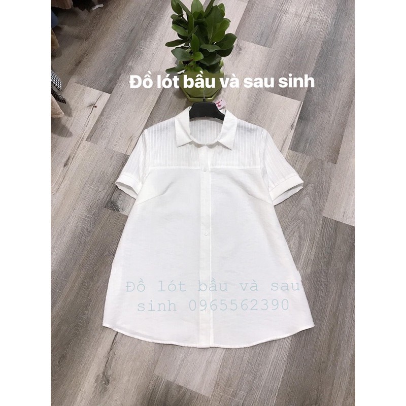 Sơ mi bầu phối ren gân full size 40-85kg