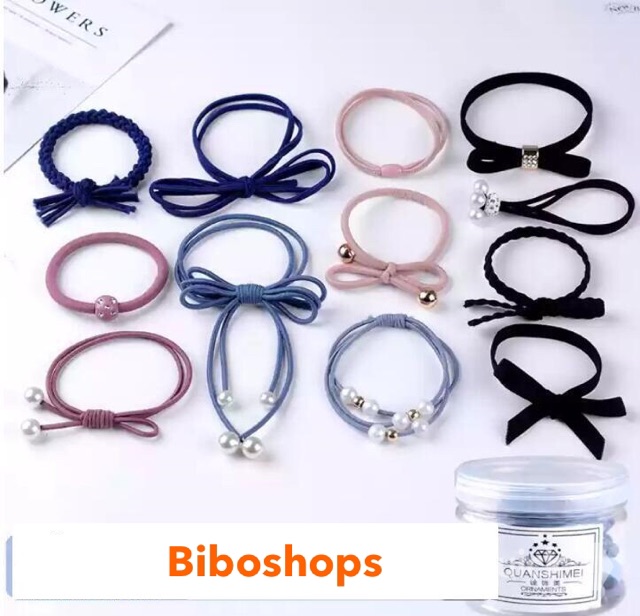 Set 12 dây buộc tóc hàn quốc siêu hót