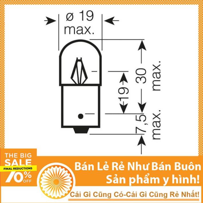 Bóng Đèn Dây Tóc Công Suất Cao 24V-10W - Bóng Đèn Hậu Xe Tải R10W BA15S