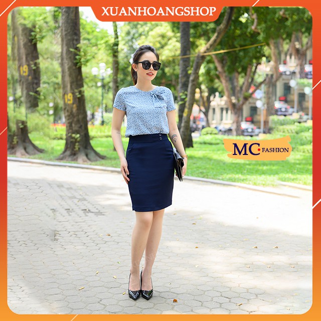 Áo Sơ Mi Nữ Công Sở Mc Fashion, Đẹp, Họa Tiết Trái Tim,Tay Ngắn Cộc, Màu ( Hồng, Xanh ) Xuân Hoàng Shop TA979