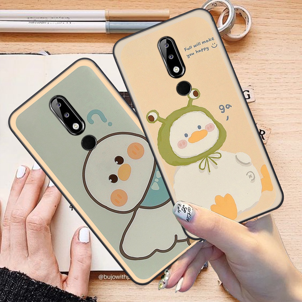 Ốp Nokia X5 / X6 bộ hình cute dễ thương gấu thỏ xinh xắn vẽ tay lạ mắt