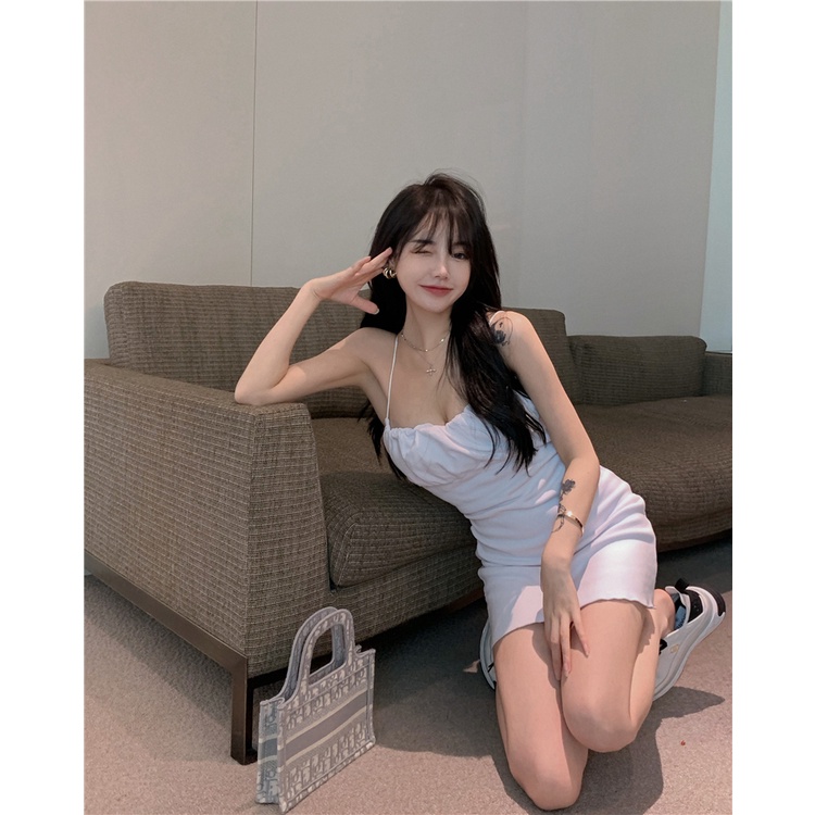 Cocory vn Đầm Hai Dây Dáng Ôm Hở Lưng Quyến Rũ Thời Trang Cho Nữ