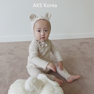 Bộ áo liền thân tay dài và quần legging kèm mũ thời trang mùa thu kiểu động vật dễ thương dành cho bé trai và bé gái