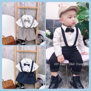 Bộ công tử / sét yếm dài tay cho bé trai từ 8-19kg