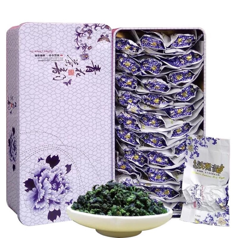 sẵn TRÀ THIẾT QUAN ÂM hảo hạng hộp thiếc 32 gói