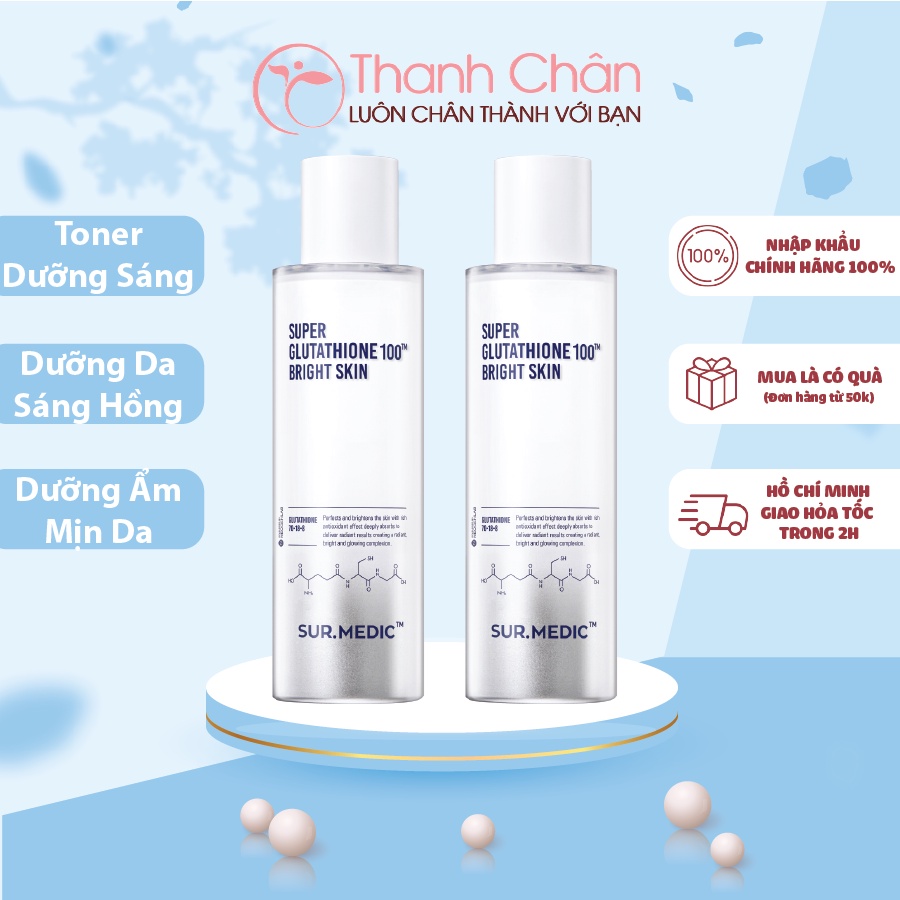 Sữa dưỡng trắng SURMEDIC Super Glutathione 100 Bright Emulsion 120ml