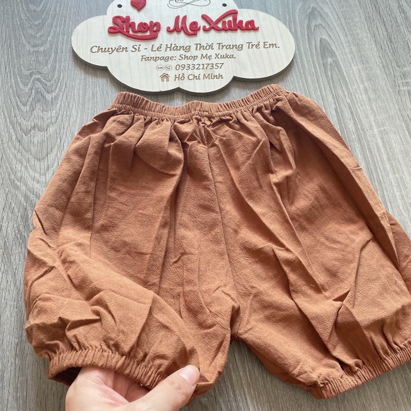 Set sơ mi tay ngắn bé trai đính nơ