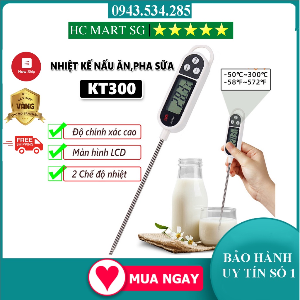 Nhiệt Kế Đo Nước, nhiệt kế nhà bếp, Cây Đo Nhiệt Độ Cho Bé, Nhiệt Kế Nấu Ăn, Pha Sữa Kt300 (Màu Trắng) {SIÊU SALE}