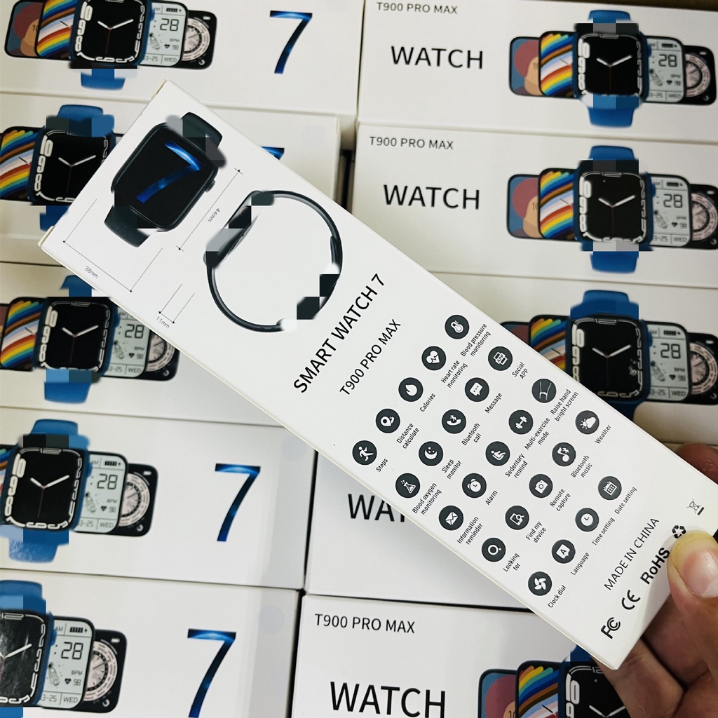 Đồng Hồ Thông Minh T900 Pro Max Chống Thấm Nước 44mm Iwo 13 series 7 Có Hai Nút Bấm