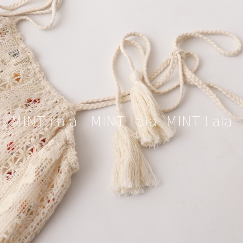 SET Váy 2 Dây Hoa Nhí Voan Phối Ren Dáng Dài Tiểu Thư