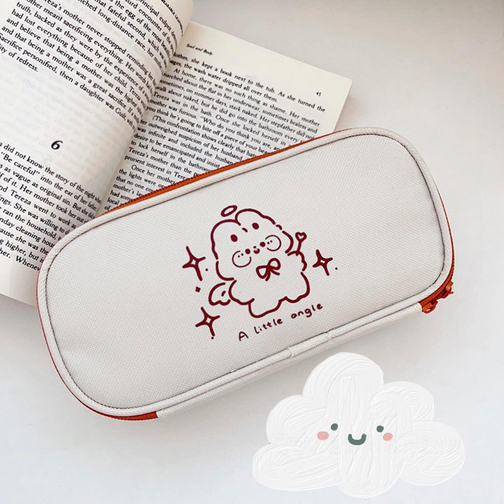 Hộp bút vải canvas  họa tiết  đáng yêu phong cách Hàn Quốc