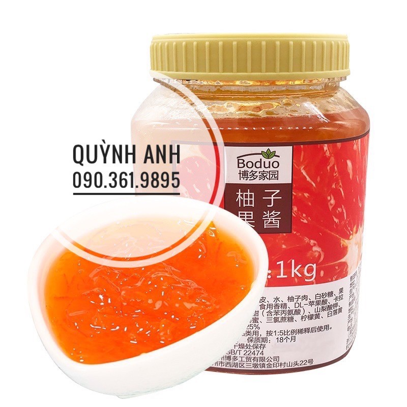 Mứt bưởi đỏ Boduo 1kg