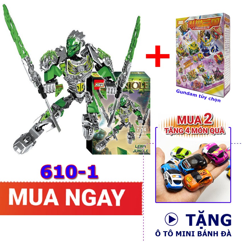 SD Gundam Tam Quốc New4all tùy chọn và đồ chơi lắp ráp Bionicle 610-1 tặng kèm quà tặng ngẫu nhiên