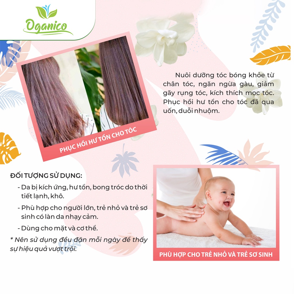 Dầu dừa tinh khiết Vietcoco ép lạnh hương hoa nhài 90ml dưỡng tóc, dưỡng da, tẩy trang