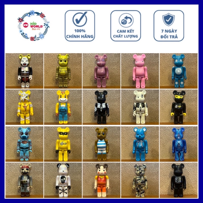 Chú gấu "bụng phệ" Bearbrick 100%, Set. MS: 02.