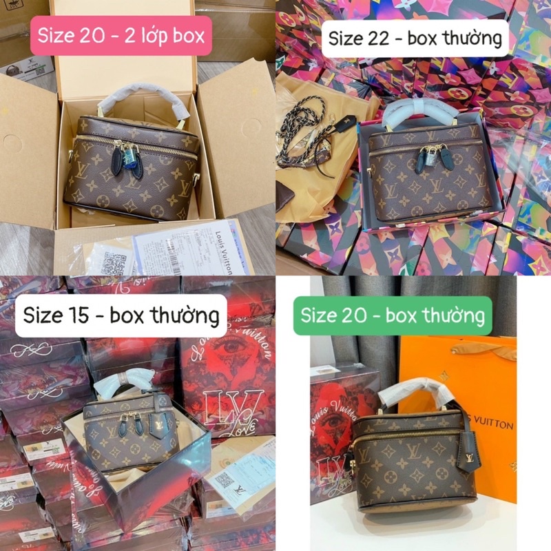 Cốp chữ L size 20 - 22 kèm ổ khoá full hộp hoạ tiết box thường, và box 2 lớp