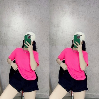 Áo thun giấy cổ tròn trơn