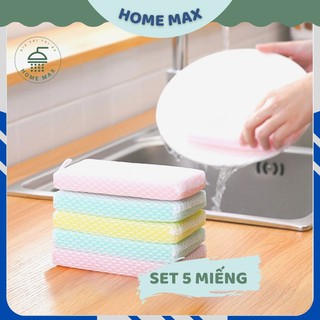 Miếng bọt biển rửa bát chống dính dầu hai mặt dày thấm nước sử dụng được lâu dài .