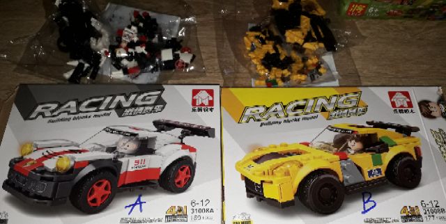 Lắp ráp 1 hộp LegoRacing siêu xe 31008 loại lớn có nhiều chi tiết bằng nhựa ABS