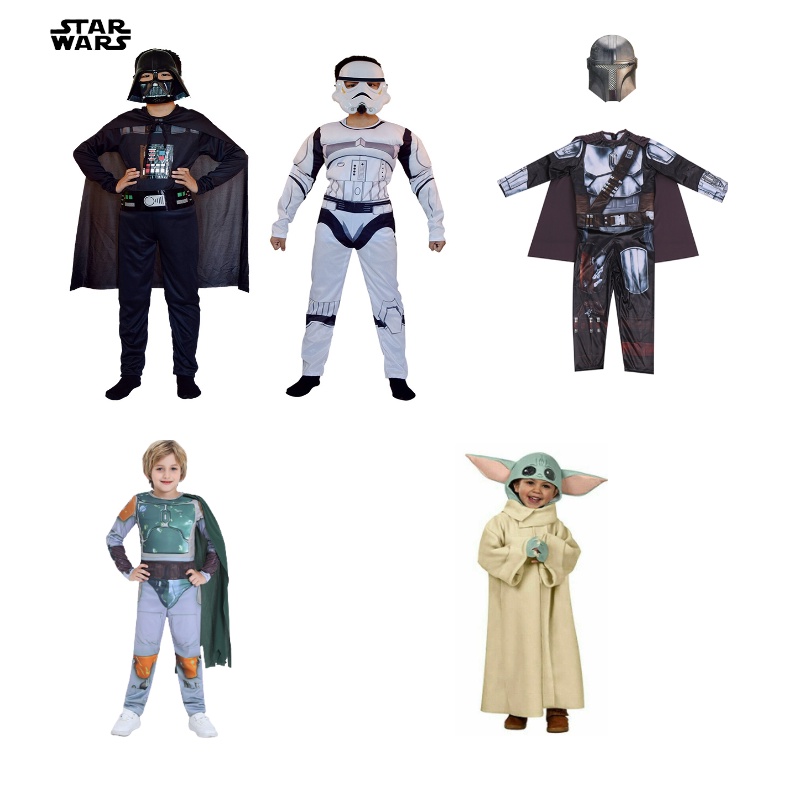 Bộ đồ hóa trang nhân vật phim Chiến tranh giữa các vì sao Death Vader Storm Trooper làm quà Halloween cho trẻ