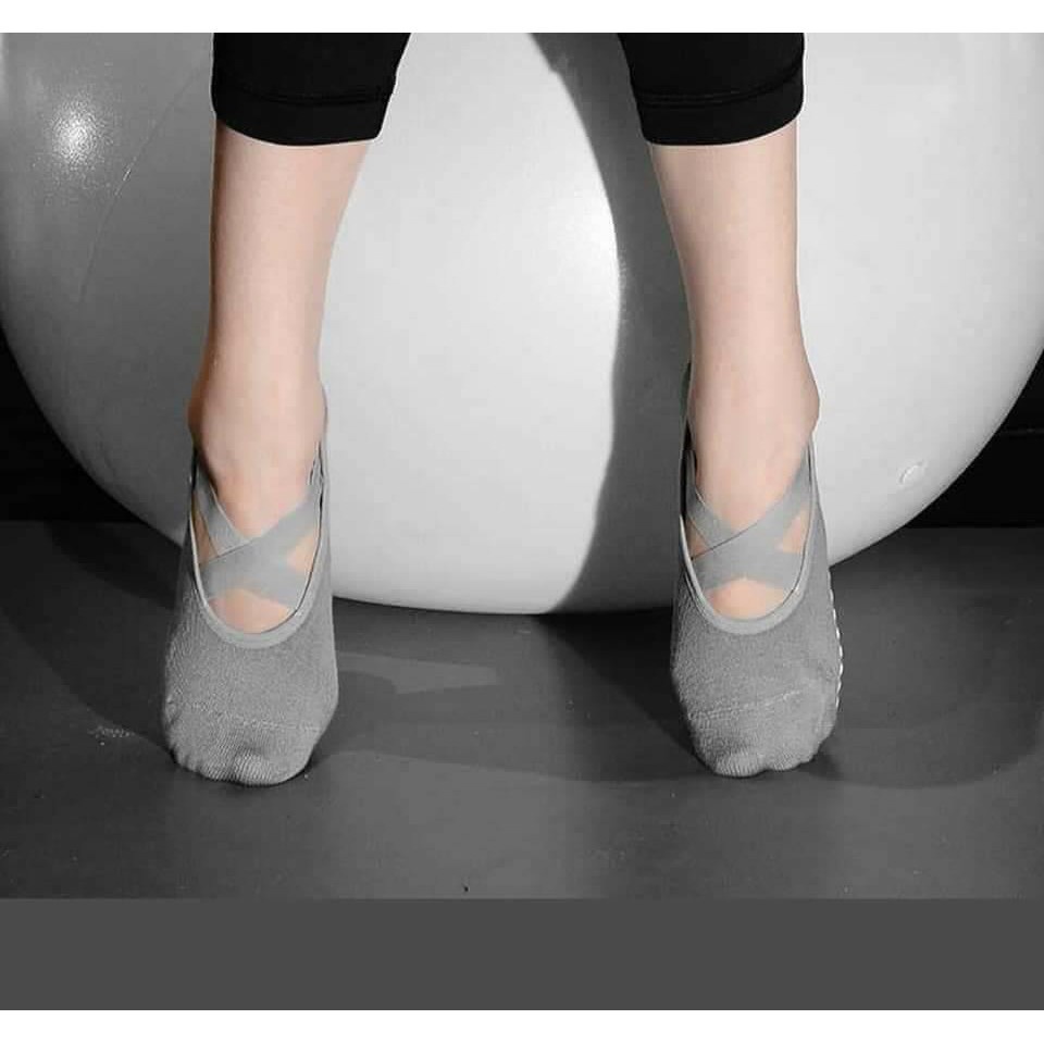 Tất, Vớ Chân Tập Yoga Gắn Hạt Silicon Chống Trượt, Vải Thấm Hút Mồ Hôi Chính Hãng Eros Store