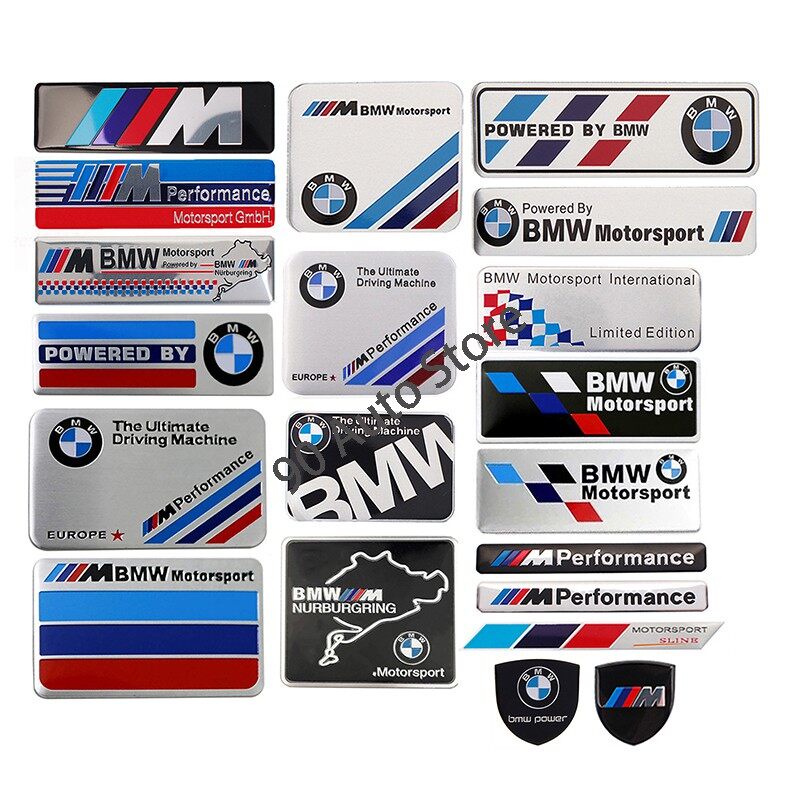 Miếng Dán Logo Bằng Kim Loại Trang Trí Cho Thân Xe Hơi BMW M Power M6 M8 E46 E60 E39 E90 E30 F10