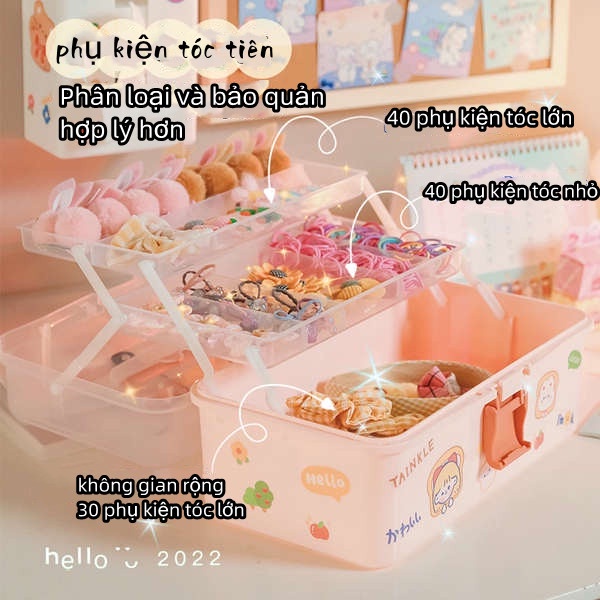 Hộp Đựng Trang Sức/Dây Buộc Tóc/Dây Buộc Tóc Bằng Cao Su Có Thẻ Trang Sức Dành Cho Bé Gái