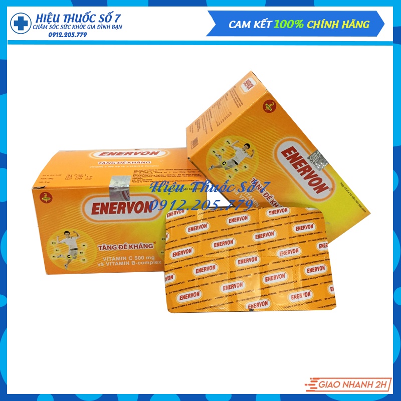 Enervon C - Tăng đề kháng, Vitamin C và Vitamin B-Complex set 1 vỉ 10 viên
