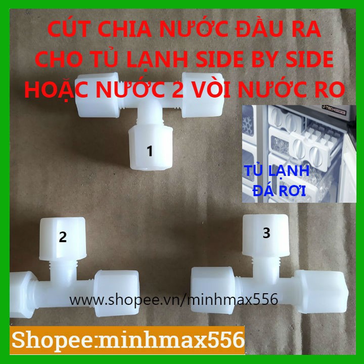 [UY TÍN SỐ 1] Cút T ba đầu bằng dùng để chia nước máy RO vào tủ lạnh Side by Side | Cút T phi 6mm | BigBuy360 - bigbuy360.vn