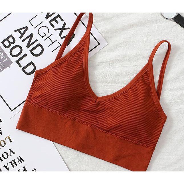 (HOT TREND) Áo bra len tăm - Aó ngực khoét lưng khoét lưng chữ U siêu hót kèm mút đệm mỏng | BigBuy360 - bigbuy360.vn