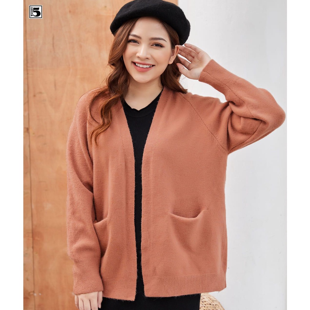 Áo khoác len cardigan nữ 2 túi lớn Twentyfive 3462