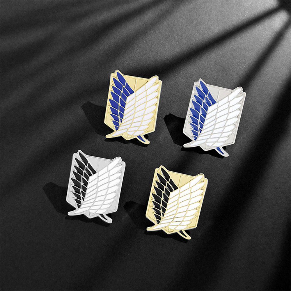 MIHAN1 1PC Fashion Anime Brooch Denim Jacket Metal Badge Attack on Titan Creative Cosplay Collection Backpack Accessories Lapel Pin Scout Legion/Multicolor