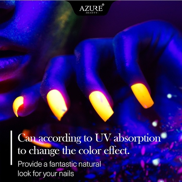 Bột trang trí móng tay MODELONES màu sắc dạ quang 10g