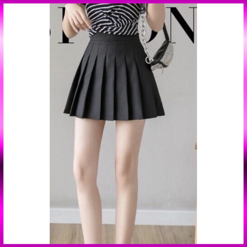 [Xả Kho 3 Ngày] CHÂN VÁY XẾP LY MÀU ĐEN SIÊU ĐẸP -CHÂN VÁY XẾP PLY XUẤT KHẨU