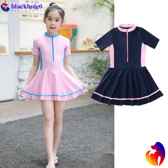 Bộ Đồ Bơi Một Mảnh Tay Ngắn Xinh Xắn Cho Bé Gái Từ 3-11 Tuổi