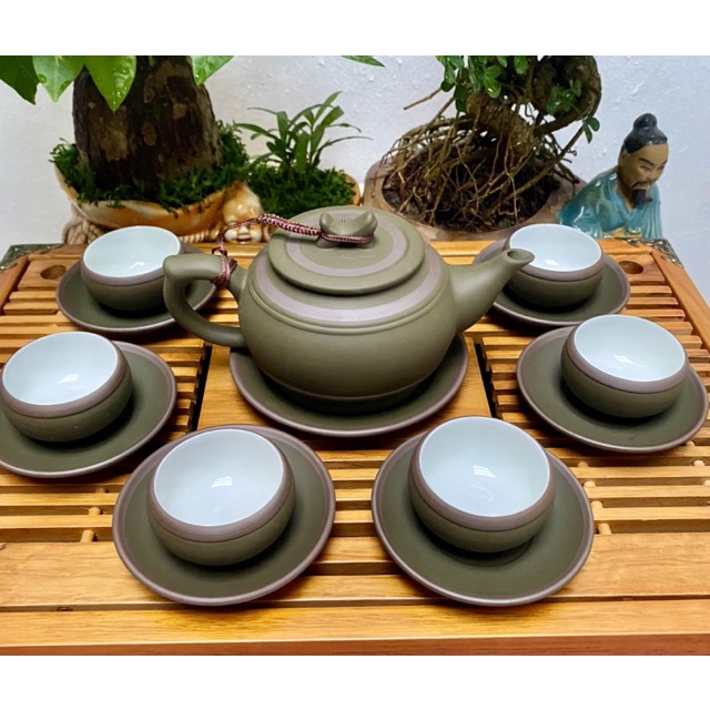 Gốm Bát Tràng - Bộ Ấm Vương Trà hàng nghệ nhân chất lượng cao